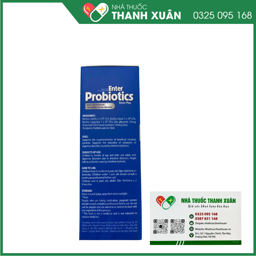 Enter Probiotics Seven Plus hỗ trợ bổ sung lợi khuẩn đường ruột